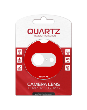 QUARTZ Back Camera Tempered Glass for iPhone 16e / 17e (Clear)