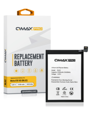 QMAX Pro Replacement Battery for Motorola E15 5G (XT2523-6) / G05 5G (XT2523-2) / G15 5G (XT2521) (5100 mAh) (RL52) (Only Ground Shipping)