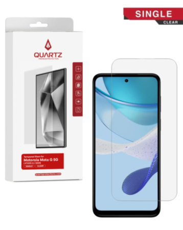 QUARTZ Clear Tempered Glass for Motorola Moto G 5G (XT2313-6 / 2023) (Single Pack)