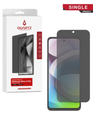QUARTZ Privacy Tempered Glass for Motorola Moto G 5G (XT2313-6 / 2023) (Single Pack)