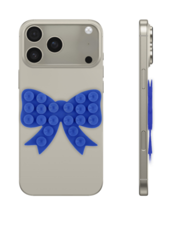 Fashion Bow Beads Silicone Suction Cup Phone Holder - DARK BLUE (Only Ground Shipping)