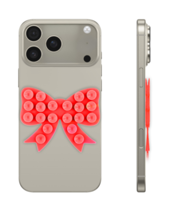 Fashion Bow Beads Silicone Suction Cup Phone Holder - RED (Only Ground Shipping)