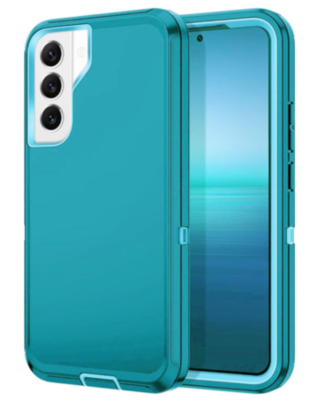 Heavy Duty Case for Galaxy S22 (LIGHT TEAL) (Only Ground Shipping)