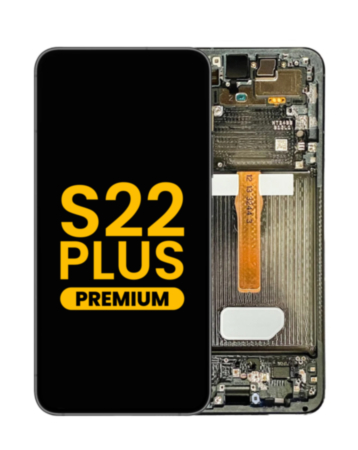 OLED Assembly with Frame for Galaxy S22 Plus (S906) (Phantom Black) (Premium)