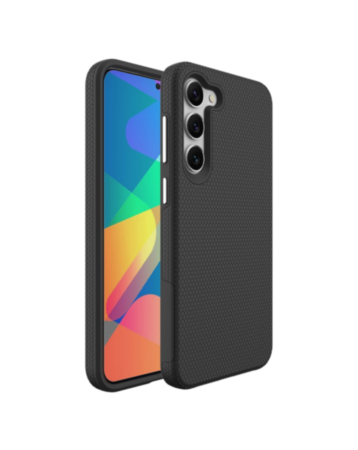 Galaxy S23 FE Shock Absorption Protective Dual Layer Case - BLACK (Only Ground Shipping)