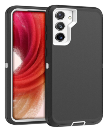 Heavy Duty Case for Galaxy S23 FE (BLACK & WHITE) (Only Ground Shipping)