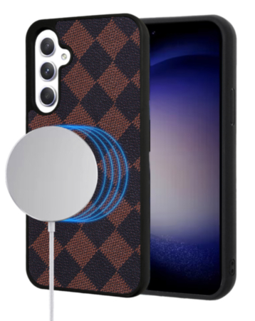 Galaxy S23 FE Wireless Charging Case - BROWN (Full Bottom Close) (Only Ground Shipping)