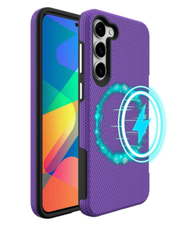 Galaxy S23 FE Wireless Charging Dual Layer Case - PURPLE (Only Ground Shipping)