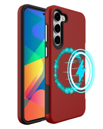 Galaxy S23 FE Wireless Charging Dual Layer Case - RED (Only Ground Shipping)