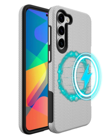 Galaxy S23 FE Wireless Charging Dual Layer Case - SILVER (Only Ground Shipping)