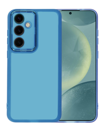 Soft Silicone Transparent Case - LIGHT BLUE for Galaxy S24FE (Only Ground Shipping)