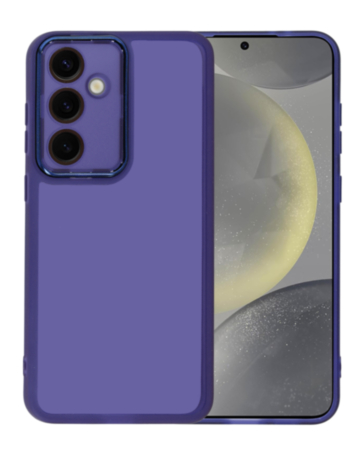 Soft Silicone Transparent Case - PURPLE for Galaxy S24FE (Only Ground Shipping)