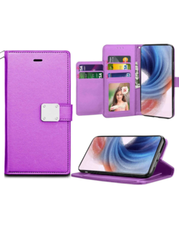 Galaxy S24 Plus Elegant Leather Wallet Case - PURPLE (Only Ground Shipping)