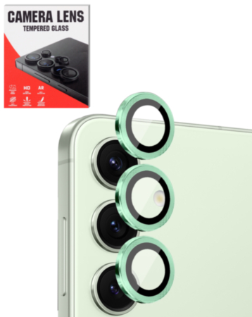 Camera Lens Protector with Metal Ring for Galaxy S24 Plus (Jade Green)