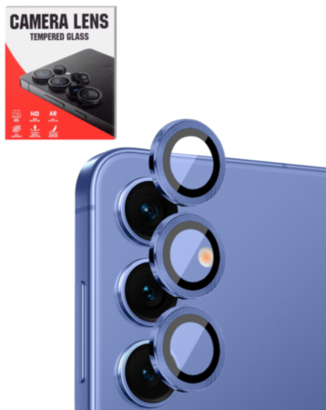 Camera Lens Protector with Metal Ring for Galaxy S25 (Navy)