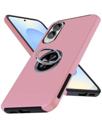 Dual Layer Case with Magnetic Ring - PINK for Galaxy S25E (Only Ground Shipping)