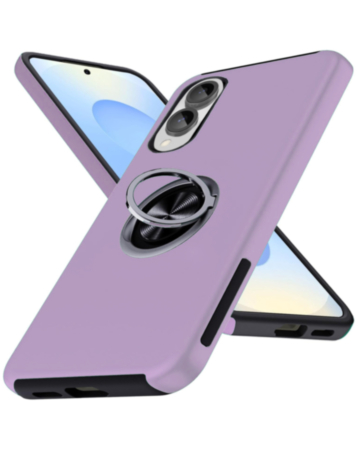 Dual Layer Case with Magnetic Ring - PURPLE for Galaxy S25E (Only Ground Shipping)