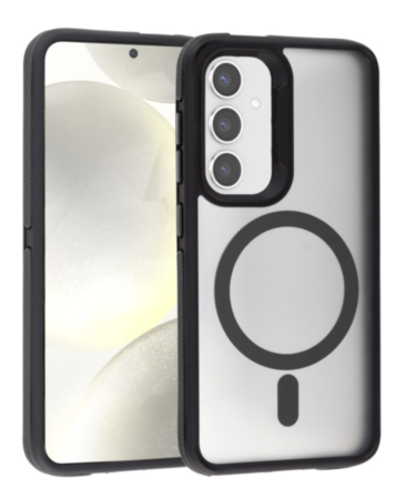 Galaxy S25 Plus Magsafe Dual-Color TPU Matte Case - BLACK (Only Ground Shipping)
