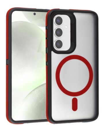 Galaxy S25 Plus Magsafe Dual-Color TPU Matte Case - RED (Only Ground Shipping)