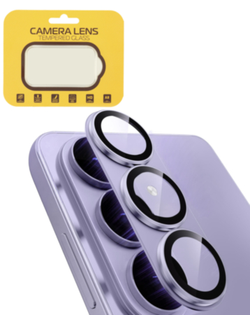 Metal Camera Lens Protector with Tempered Glass for Galaxy S26 (Cobalt Violet)