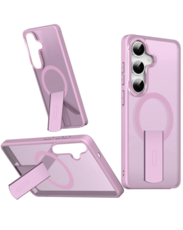 Slim Translucent Wireless Charging Case with Folding Stand (LAVENDAR) for Galaxy S26 (Only Ground Shipping)