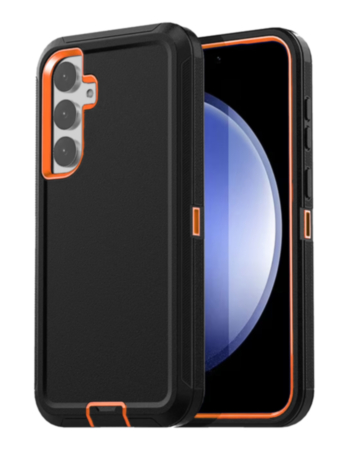 Heavy Duty Case for Galaxy S26 (BLACK & ORANGE) (Only Ground Shipping)