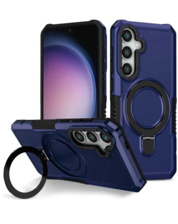 Hard PC Shockproof Case w /Ring Holder (BLUE) for Galaxy S26 (Only Ground Shipping)