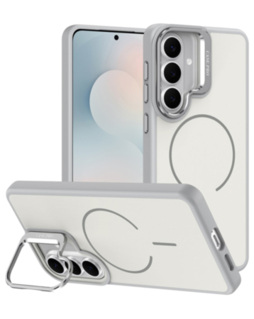 Shockproof TPU Wireless Charging Case with Camera Stand Camera Stand (GRAY) for Galaxy S26 (Only Ground Shipping)