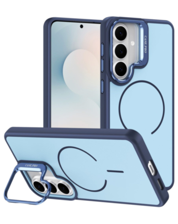 Shockproof TPU Wireless Charging Case with Camera Stand Camera Stand (NAVY) for Galaxy S26 (Only Ground Shipping)