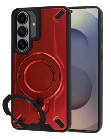 Galaxy S26 Rugged Magnetic Armor Case - RED (Only Ground Shipping)