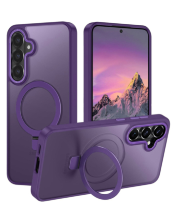 Galaxy S26 Carbon Wireless Charging Case with Ring Stand - PURPLE (Only Ground Shipping)