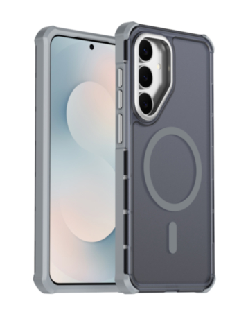 Dual Layer Electroplated Border Wireless Charging Case for Galaxy S26FE (GRAY) (Only Ground Shipping)