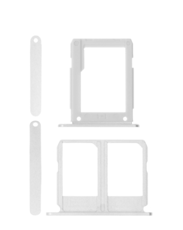 Dual Sim Card Tray (WHITE) for Galaxy A9 Pro (A910 / 2016) (2 Piece Set)