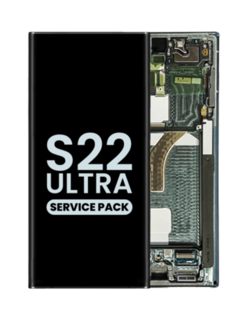 OLED Assembly with Frame for Galaxy S22 Ultra (S908) (Green) (Service Pack)