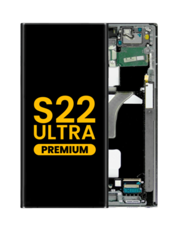 OLED Assembly with Frame for Galaxy S22 Ultra (S908) (Graphite) (Premium)