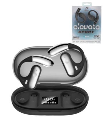 ELEVATE Sport Sweat Resistant Open Wireless Stereo Earbuds (BLACK) (Only Ground Shipping)