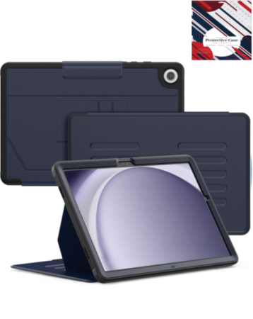 Magnetic Multi-Layers Protective Case with Pen Holder for Galaxy Tab A9 Plus 2023 (11") / Tab A11 Plus 2025 (11") - DARK BLUE (Only Ground Shipping)