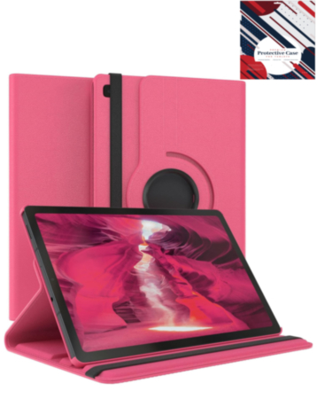 360 Degree Rotation Leather Case for Galaxy Tab S6 lite 10.4" - HOT PINK (Only Ground Shipping)