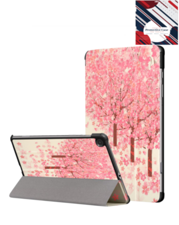 Old Style Notebook Design Case for Galaxy Tab S6 lite 10.4" - CHERRY BLOSSOMS (Only Ground Shipping)