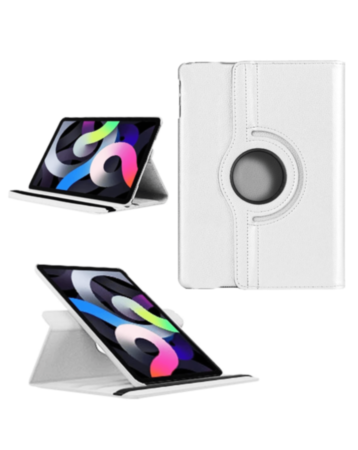 Universal 8" 360 Degree Rotating Leather Case - WHITE (Only Ground Shipping)