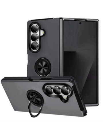 Dual Layer Case with Magnetic Ring (BLACK) for Galaxy Z Fold 8 Ultra / Fold 7 (Only Ground Shipping)