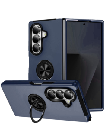 Dual Layer Case with Magnetic Ring (BLUE) for Galaxy Z Fold 8 Ultra / Fold 7 (Only Ground Shipping)