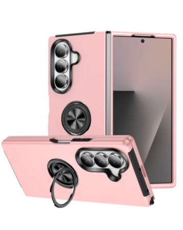 Dual Layer Case with Magnetic Ring (PINK) for Galaxy Z Fold 8 Ultra / Fold 7 (Only Ground Shipping)