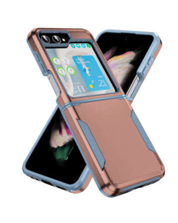 Galaxy Z Flip 5 Shockproof Case - ROSE GOLD (Only Ground Shipping)