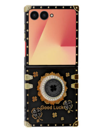 Luxury Shiny Cases for Galaxy Z Flip 7 - BLACK (Only Ground Shipping)