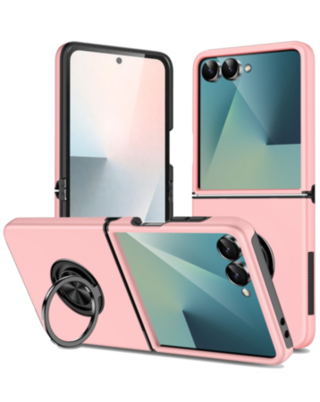 Dual Layer Case with Magnetic Ring (PINK) for Galaxy Z Flip 8 (Only Ground Shipping)