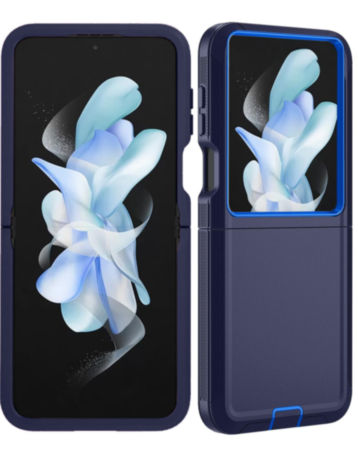 Heavy Duty Case for Galaxy Z Flip 8 (NAVY BLUE) (Only Ground Shipping)