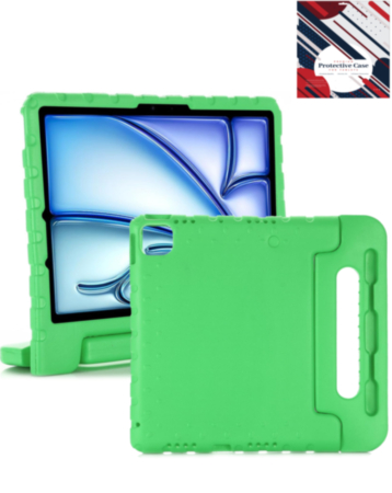 Handle Stand Shockproof Kids Case - GREEN for iPad Air 4 / Air 5 / Pro 11 (All Models) (Only Ground Shipping)