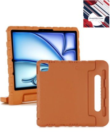 Handle Stand Shockproof Kids Case - ORANGE for iPad Air 4 / Air 5 / Pro 11 (All Models) (Only Ground Shipping)