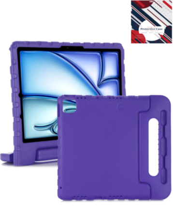 Handle Stand Shockproof Kids Case - PURPLE for iPad Air 4 / Air 5 / Pro 11 (All Models) (Only Ground Shipping)